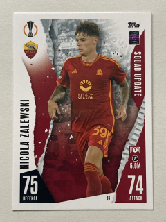 2023/24 Topps Match Attax Extra #038 Nicola Zalewski - SQUAD UPDATE [AS Roma]
