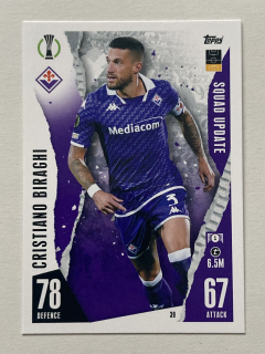 2023/24 Topps Match Attax Extra #039 Cristiano Biraghi - SQUAD UPDATE [ACF Fiorentina]