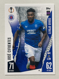 2023/24 Topps Match Attax Extra #043 José Cifuentes - SQUAD UPDATE [Rangers F.C.]