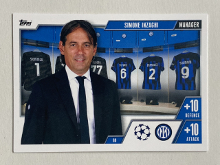 2023/24 Topps Match Attax Extra #068 Simone Inzaghi - MANAGER [FC Internazionale Milano]