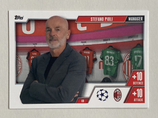 2023/24 Topps Match Attax Extra #069 Stefano Pioli - MANAGER [AC Milan]