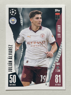 2023/24 Topps Match Attax Extra #073 Julián Álvarez - AWAY KIT [Manchester City]