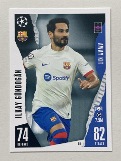 2023/24 Topps Match Attax Extra #080 Ilkay Gündogân - AWAY KIT [FC Barcelona]