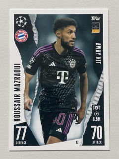 2023/24 Topps Match Attax Extra #087 Noussair Mazraoui - AWAY KIT [FC Bayern München]