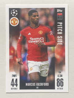 2023/24 Topps Match Attax Extra #102 Marcus Rashford - PITCH SIDE [Manchester United]