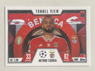 2023/24 Topps Match Attax Extra #131 Arthur Cabral - TUNNEL VIEW [SL Benfica Lisboa]