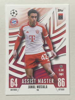 2023/24 Topps Match Attax Extra #145 Jamal Musiala - ASSIST MASTER [FC Bayern München]