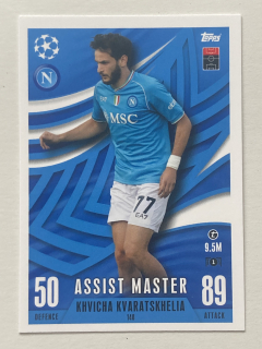 2023/24 Topps Match Attax Extra #148 Khvicha Kvaratskhelia - ASSIST MASTER [SSC Napoli]