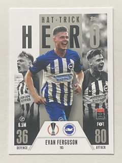 2023/24 Topps Match Attax Extra #195 Evan Ferguson - HAT-TRICK HERO [Brighton & Hove Albion F.C.]