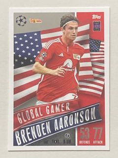 2023/24 Topps Match Attax Extra #208 Brenden Aaronson - GLOBAL GAMER [1.FC Union Berlin]