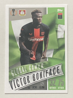 2023/24 Topps Match Attax Extra #209 Victor Boniface - GLOBAL GAMER [Bayer 04 Leverkusen]