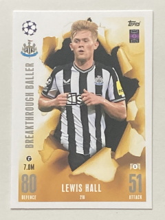 2023/24 Topps Match Attax Extra #218 Lewis Hall - BREAKTHROUGH BALLER [Newcastle United F.C.]