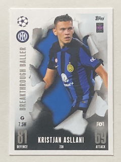2023/24 Topps Match Attax Extra #230 Kristjan Asllani - BREAKTHROUGH BALLER [FC Internazionale Milano]