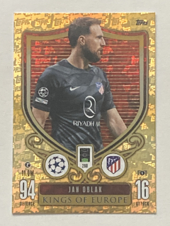 2023/24 Topps Match Attax Extra #290 Jan Oblak - KINGS OF EUROPE [Atlético de Madrid]