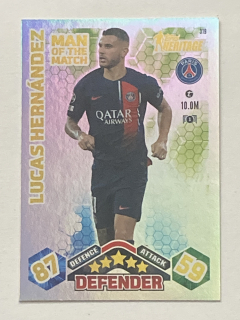2023/24 Topps Match Attax Extra #319 Lucas Hernández - HERITAGE [Paris Saint-Germain]