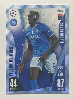 2023/24 Topps Match Attax Extra Parallel #028 Victor Osimhen - SQUAD UPDATE - CRYSTAL [SSC Napoli]