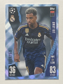2023/24 Topps Match Attax Extra Parallel #081 Rodrygo - AWAY KIT - CRYSTAL [Real Madrid C.F.]