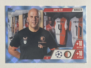 2023/24 Topps Match Attax Extra Parallel #062 Arne Slot - MANAGER - CRYSTAL [Feyenoord Rotterdam]