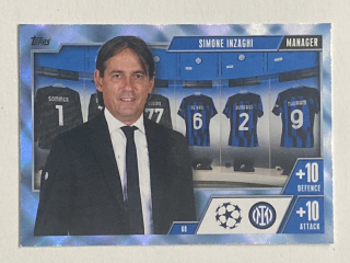 2023/24 Topps Match Attax Extra Parallel #068 Simone Inzaghi - MANAGER - CRYSTAL [FC Internazionale Milano]