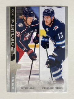 2020-21 UD Extended #699 Patrik Laine & Pierre-Luc Dubois - CHECKLIST 501-600