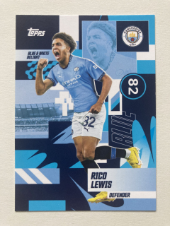 2024/25 Topps Manchester City #28 Rico Lewis - BLUE & WHITE DELIGHT