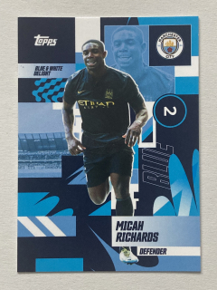2024/25 Topps Manchester City #31 Micah Richards - BLUE & WHITE DELIGHT