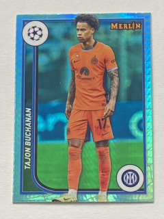2023/24 Topps Merlin UCC #110 Tajon Buchanan - AQUA PRISM REFRACTOR [FC Internazionale Milano]