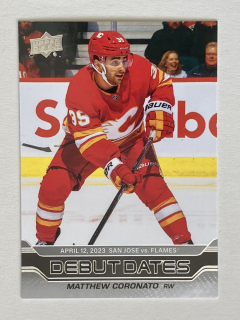 2023-24 UD Series 1 #DD-11 Matthew Coronato - DEBUT DATES