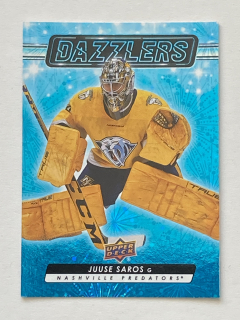 2023-24 UD Series 1 #DZ-48 Juuse Saros - DAZZLERS BLUE